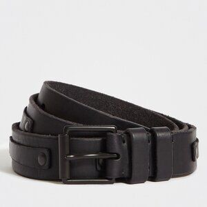 Allsaints Varick Black Leather Belt